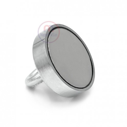 Ø80 mm Mapalı Pot Mıknatıs - 175 kg Çekim Gücü