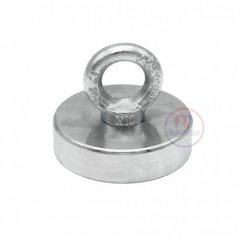 Ø80 mm Mapalı Pot Mıknatıs - 175 kg Çekim Gücü
