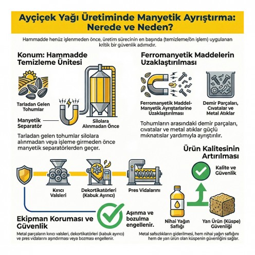 Ayçiçek Yağı Ekstraksiyonu İçin 80°C Dayanımlı Neodyum Düz Plaka Mıknatıs