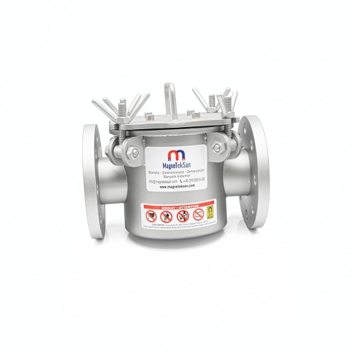 DN65 Ø25x190 mm Neodymium Magnetic Filter – High-Power Inline Ferrous Particle Separator