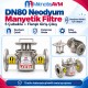 DN80 Ø25x160 mm Neodyum Filtre Mıknatıs - Dondurma Hatları İçin Özel Tasarım