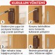 Dolap Kapağı İçin Plastik Mıknatıs Kilit – 60 mm, Vidalı Montajlı, Kahverengi