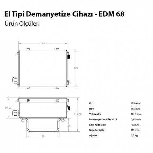 Handheld Demagnetizing Device - EDM Demagnetizing Device - Domestic Production Handheld Demagnetizing Device - EDM Demagnetizing Device - Domestic Production