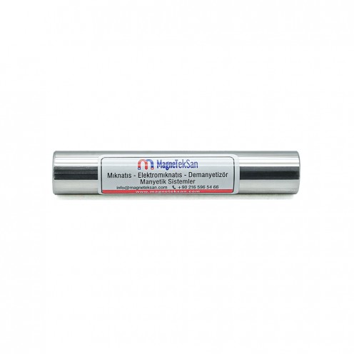 Kuruyemiş Hatları İçin Ø25x140 mm Neodyum Çubuk Mıknatıs - M6 Dişli 80°C Dayanımlı