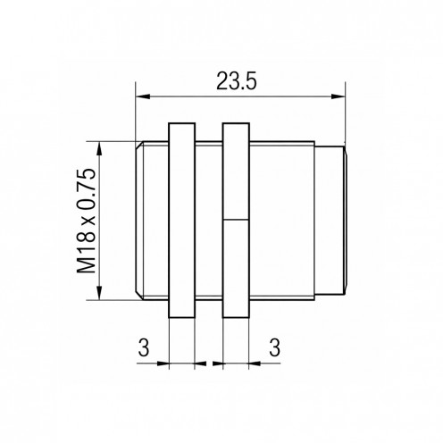 M18x25 Erkek Kilit Mıknatısı - Çap: 18mm Yükseklik 25mm