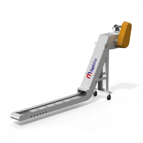 Otomotiv Fabrikaları Transfer Hatlarında Pres Atıkları İçin Yüksek Güçlü Neodimyum Mıknatıslı Manyetik Konveyör Sistemi – Sürekli Hurda Sac ve Metal Parça Taşıma Çözümü