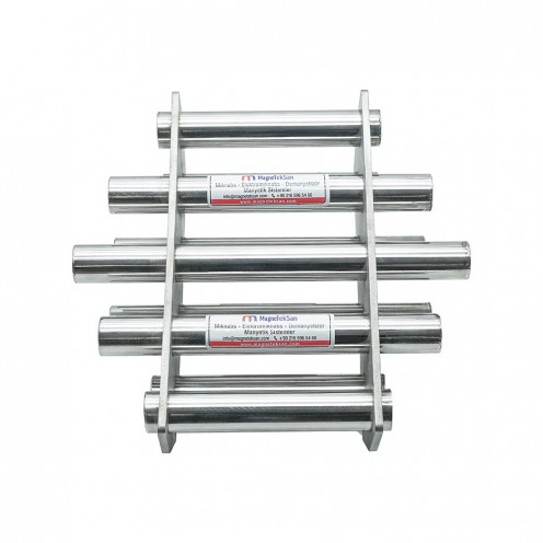 Plastik Hammadde Üretimi İçin Ø300 mm Neodyum Manyetik Elek 25 mm Çaplı 9 Bar