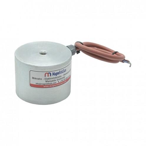 Robot Kolu İçin Ø80x60 Elektromıknatıs 100V DC Güçlü Manyetik Tutucu