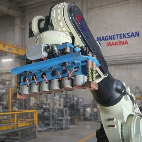 Robot Kolu İçin Ø80x60 Elektromıknatıs 100V DC Güçlü Manyetik Tutucu