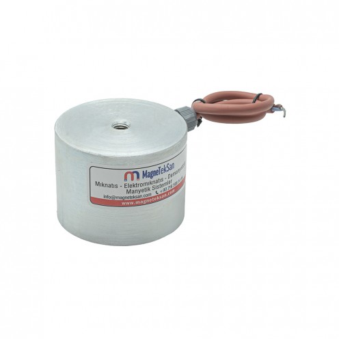 Robot Kolu İçin Ø80x60 Elektromıknatıs 100V DC Güçlü Manyetik Tutucu
